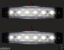 2 (Due) 24VOLT LED Luci di Ingombro Rimorchio / Hgv Bianco Trike Truck Camper