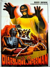 Roger Browne D Boschero ARGOMANO IL FANTASTICO SUPERUOMO 1967 POSTER FRANCESE 47x63R