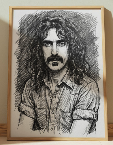Frank zappa drawing sketch - frank,