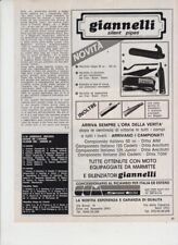 advertising Pubblicità-GIANNELLI MARMITTE VESPA CIAO BOXER 78 RICAMBI MOTO EPOCA