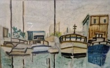 Dipinto olio Su Tela. Venezia. Amedeo Ruggiero (1912-1986)