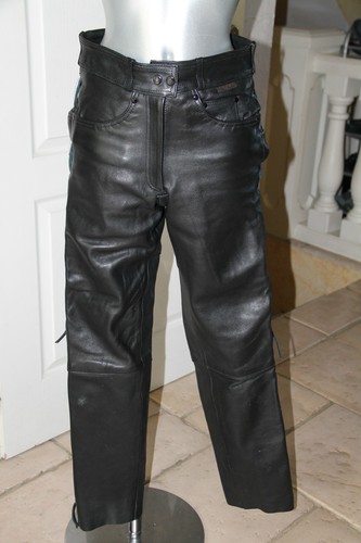 Pantalone pelle nero lacé - in,
