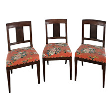 TRE Sedie SEDIA stile IMPERO DIRETTORIO in Legno di Noce Italia epoca XIX secolo