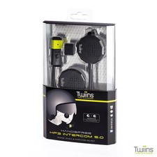 INTERFONO AURICOLARE MOTO CASCO BLUETOOTH TWIINS HF3 INTERCOM PILOTA PASSEGGERO