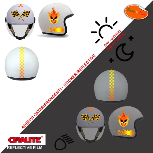 Sticker helmet reflective