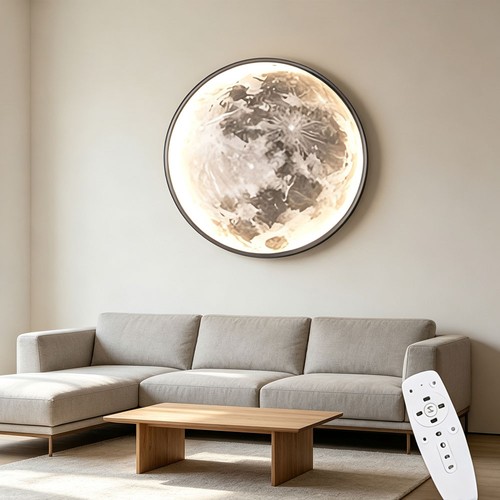 Lampada parete luna ø60cm led - lampada,