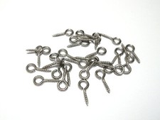 20pz Ganci a vite x ciondoli in acciaio inox colore argento scuro 12x5mm bijoux