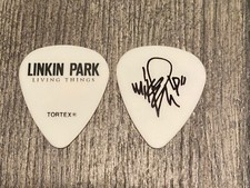 Plettro chitarra firmato LINKIN PARK MIKE SHINODA 2012 Tour Living Things bianco #3