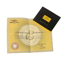 Orologio Breitling autentico manuale istruzioni + certificato GALACTIC 44
