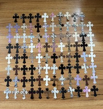 Toppe Croce Cuori Cromati 20x