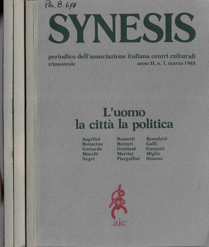 Synesis anno 1985 4 - anno, 2-3,
