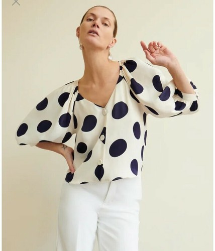 Zara camicetta blusa pois - zara,