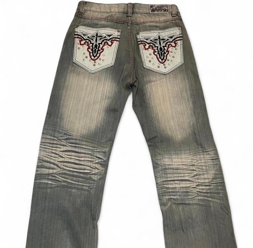 Jeans hip hop vintage - , rosso