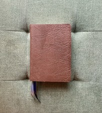 ESV Large Print Compact Bible - Brown American Bison Leather Rebind - 2025 TEXT