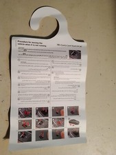 Lamborghini Urus ,scheda avvisi "procedura per lo spostamento del veicolo....."