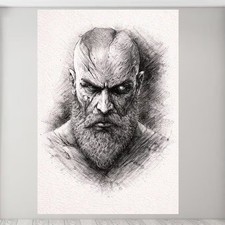 God of War Kratos arte su