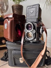 ROLLEIFLEX 2.8F Planar 80mm, originale leather case and straps