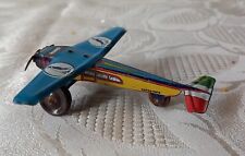 Vecchio  gioco giocattolo Latta Metallo Piccolo Aereoplano FCR CENTOLA ROSETO