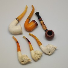 Lotto di 6 pipe artistiche in