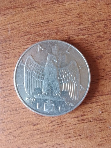 Moneta una lira 1940 -  moneta,