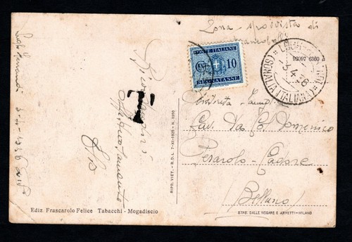 Somalia italiana cartolina - somalia,