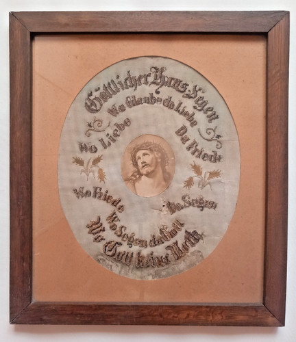 Antico quadro haussegen - haussegen, ricamo
