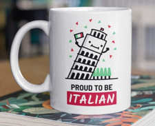 Tazza Italiana Orgogliosa di Essere 11 oz 330ml Torre di Pisa Idee Regalo Roma Milano