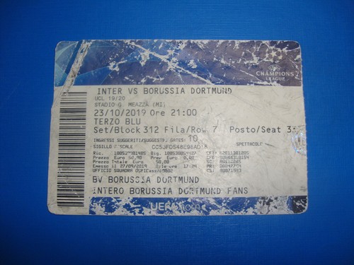 Biglietto inter milan - 19/20,