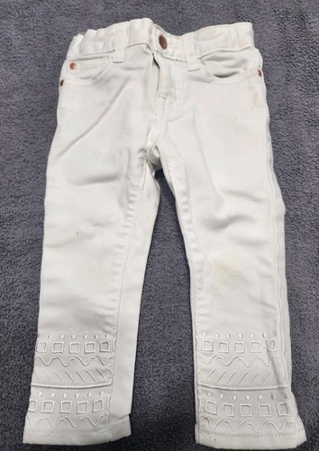 Jeans ricamati bianchi