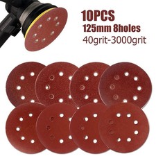 10 pezzi dischi di carta vetrata rotondi 5 pollici 125 mm cappotto aperto per mo