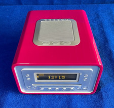 SONORO CUBO RADIO FINTA IN LEGNO ESPOSIZIONE ARREDAMENTO MOBILI COLORE ROSA