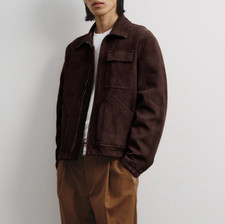 Giacca Moto Uomo Pelle Marrone