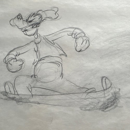 Schizzo originale disney pippo - disney,