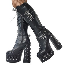 Stivali al ginocchio stringati