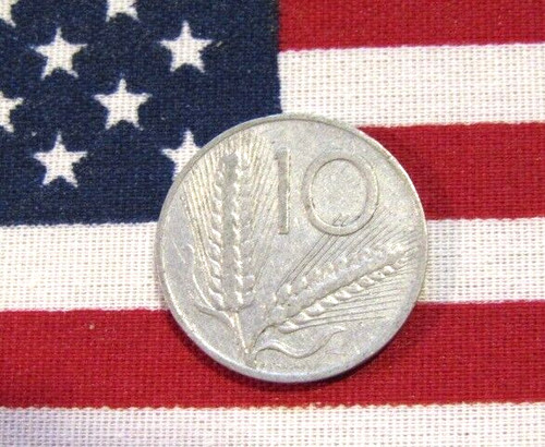 Italy 1954 lire coin - italy, 10