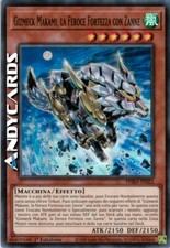 GIZMECK MAKAMI, LA FEROCE FORTEZZA CON ZANNE • Super R • PHRA IT022 • YUGIOH!