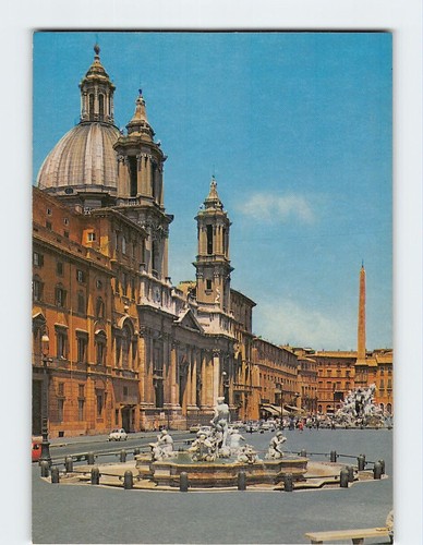 Cartolina piazza navona roma - piazza,