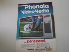 advertising Pubblicità 1982 TV TELEVISORE PHONOLA TV COLOR