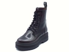 NeroGiardini  I514755D Manolete Bordò Anfibi per Donna in pelle con zeppa alta l