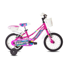 BICI BICICLETTA DA BAMBINA BIMBA 14" 1V VIOLA SUPER BUNNY CON FRENI E ROTELLE 