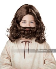 California Costumi Gesù Parrucca E Barba Bambino Biblica Vacanze di Natale