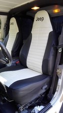 FODERE SEDILI AUTO COPRISEDILI JEEP WRANGLER - TJ - Similpelle sabbia + nera 