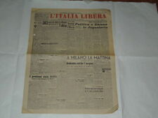 L''ITALIA LIBERA ORGANO DEL PARTITO D'AZIONE 27/08/1945 VERA RARITA' IMPERDIBILE