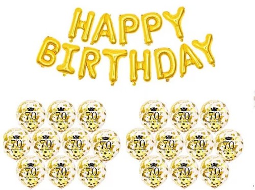 Palloncini oro compleanno - palloncini,