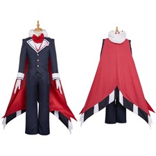 Costume cosplay Hazbin Hotel 2025 stagione 2 Valentino nero maggiordomo Halloween