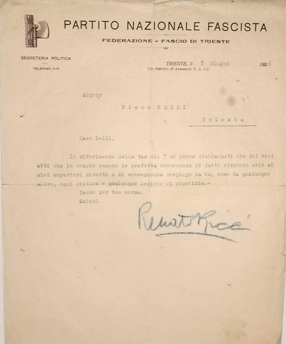 1926 trieste partito - trieste,