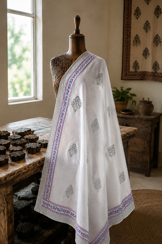 Sciarpa voile cotone bianco - voile,