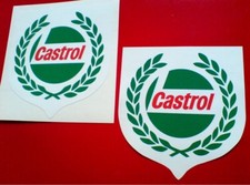 Adesivi ghirlanda olio CASTROL decalcomanie auto classiche grandi - 160 mm di altezza x 150 mm di larghezza