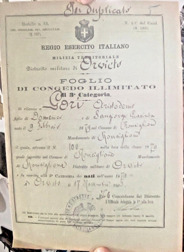 Foglio congedo illimitato - foglio,