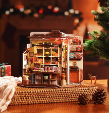 Rolife 3D LED Henry's Cioccolato Legno Miniatura Casa delle Bambole Regali di Natale